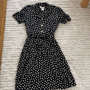 Elegant Black and White Patterned Dress